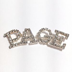 "Page" Brooch/Pin w/ Sparkling Rhinestones